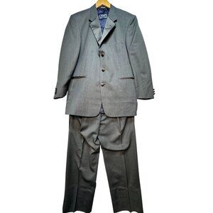 Chaps Ralph Lauren Mens 2-Piece Jacket & Pants Suit Set Size 40R 33W Gray Formal